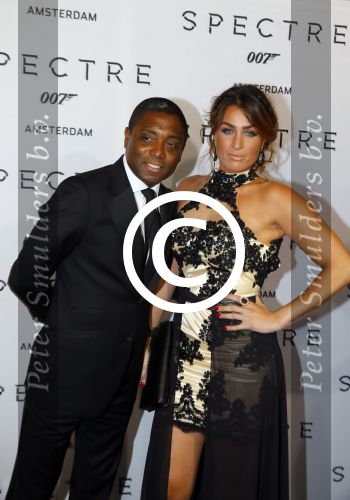 Amsterdam 28 oktober 2015
Premiere James Bond spectre in Tuschinski. Bryan Roy met Stephanie Groenteman
