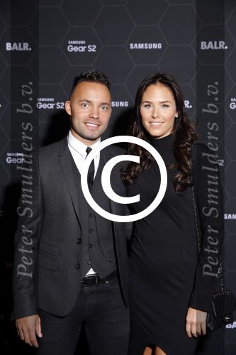 Amsterdam 29 oktober 2015 
Presentatie nieuwe samsung smart watch in samenwerking met BALR. in the harbour club.
Demy de Zeeuw met zijn vriendin