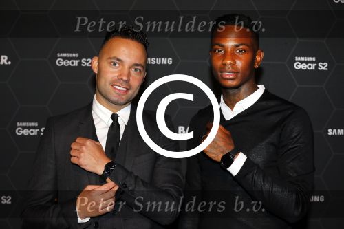 Amsterdam 29 oktober 2015 
Presentatie nieuwe samsung smart watch in samenwerking met BALR. in the harbour club.
Demy de Zeeuw en Eljero Elia