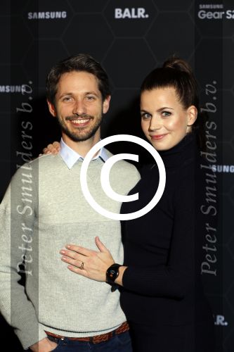 Amsterdam 29 oktober 2015 
Presentatie nieuwe samsung smart watch in samenwerking met BALR. in the harbour club.
Elise Schaap met vriend