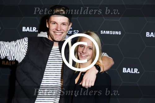 Amsterdam 29 oktober 2015 
Presentatie nieuwe samsung smart watch in samenwerking met BALR. in the harbour club.
Enzo Knol met Dee