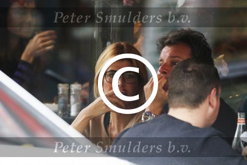 Amsterdam 7 november 2015
Estelle Cruijff met Leco v Zadelhoff op terras