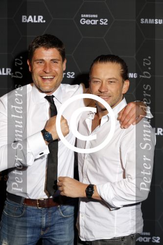 Amsterdam 29 oktober 2015 
Presentatie nieuwe samsung smart watch in samenwerking met BALR. in the harbour club.
Koertjan de Bruijn en Ferry Somogyi