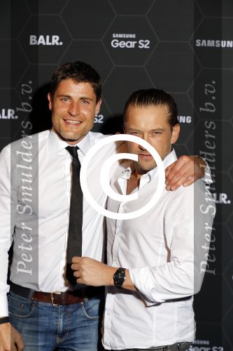 Amsterdam 29 oktober 2015 
Presentatie nieuwe samsung smart watch in samenwerking met BALR. in the harbour club.
Koertjan de Bruijn en Ferry Somogyi