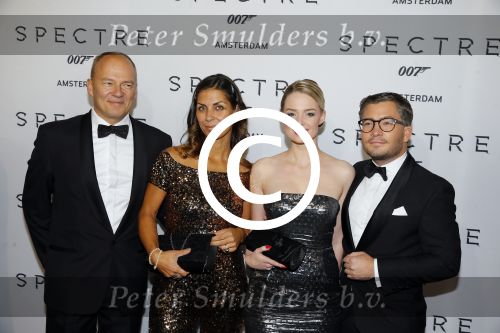 Amsterdam 28 oktober 2015
Premiere James Bond spectre in Tuschinski.
Francois-Leon v d Velden en partner Erice Kuitert