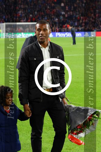 Eindhoven, 15 September 2015
CL 2015/2016
Eerste wedstrijd PSV-Manchester United, eindstand 2-1
Onder de rust werd er afscheid genomen van Giorginio Wijnaldum en zijn dochtertje