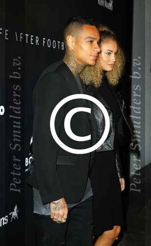 Amsterdam 9 n ovember 2015
Life after football LAF gala in het INK hotel.
 Gregory van der Wiel met zijn vriendin Stephanie Bertram Rose