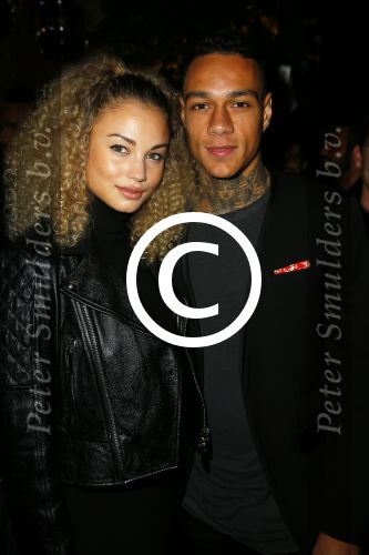 Amsterdam 9 n ovember 2015
Life after football LAF gala in het INK hotel.
 Gregory van der Wiel met zijn vriendin Stephanie Bertram Rose