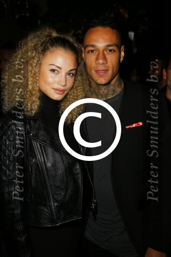Amsterdam 9 n ovember 2015
Life after football LAF gala in het INK hotel.
 Gregory van der Wiel met zijn vriendin Stephanie Bertram Rose