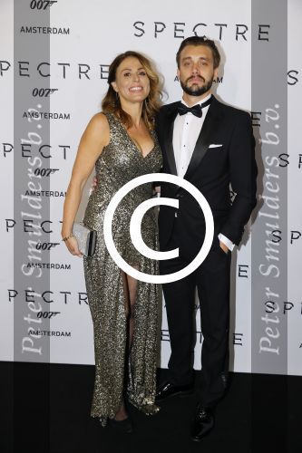 Amsterdam 28 oktober 2015
Premiere James Bond spectre in Tuschinski.
 Heleen van Royen en Bart Meeldijk
