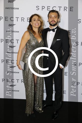 Amsterdam 28 oktober 2015
Premiere James Bond spectre in Tuschinski.
 Heleen van Royen en Bart Meeldijk
