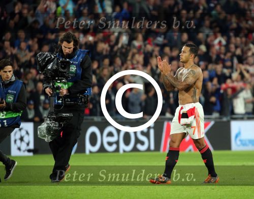 Eindhoven, 15 September 2015
CL 2015/2016
Eerste wedstrijd PSV-Manchester United, eindstand 2-1
Ivo Borkus en Memphis Depay
