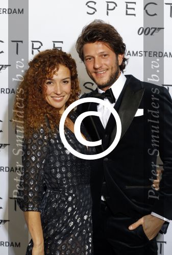 Amsterdam 28 oktober 2015
Premiere James Bond spectre in Tuschinski.
Katja Schuurman met vriend Freek v Noordwijk