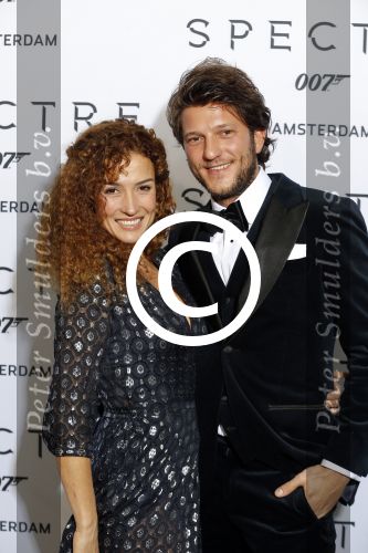 Amsterdam 28 oktober 2015
Premiere James Bond spectre in Tuschinski.
Katja Schuurman met vriend Freek v Noordwijk