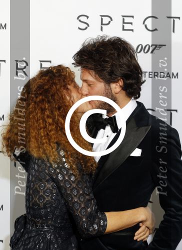 Amsterdam 28 oktober 2015
Premiere James Bond spectre in Tuschinski.
Katja Schuurman met vriend Freek v Noordwijk