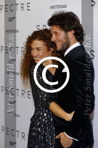 Amsterdam 28 oktober 2015
Premiere James Bond spectre in Tuschinski.
Katja Schuurman met vriend Freek v Noordwijk