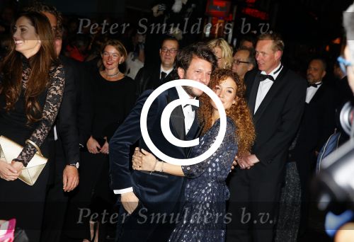 Amsterdam 28 oktober 2015
Premiere James Bond spectre in Tuschinski.
Katja Schuurman met vriend Freek v Noordwijk