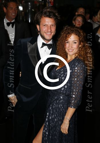 Amsterdam 28 oktober 2015
Premiere James Bond spectre in Tuschinski.
Katja Schuurman met vriend Freek v Noordwijk