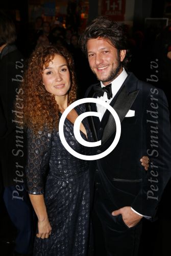Amsterdam 28 oktober 2015
Premiere James Bond spectre in Tuschinski.
Katja Schuurman met vriend Freek v Noordwijk