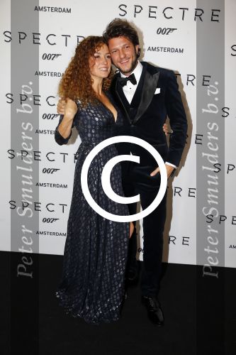 Amsterdam 28 oktober 2015
Premiere James Bond spectre in Tuschinski.
Katja Schuurman met vriend Freek v Noordwijk