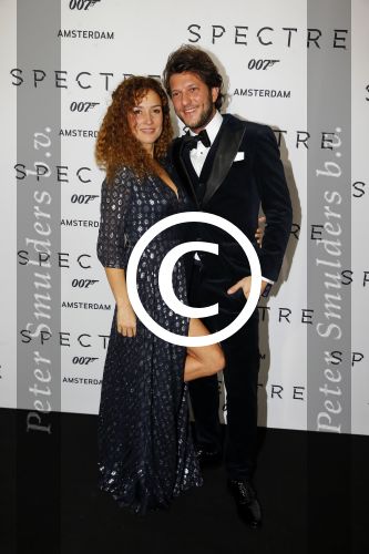 Amsterdam 28 oktober 2015
Premiere James Bond spectre in Tuschinski.
Katja Schuurman met vriend Freek v Noordwijk
