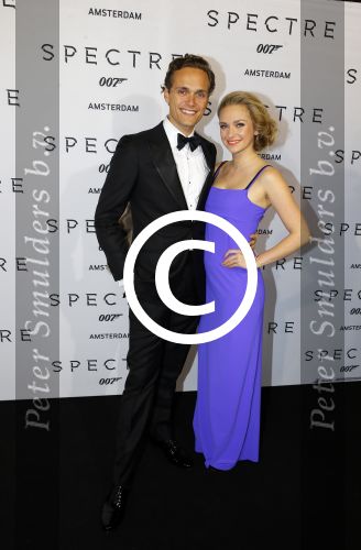 Amsterdam 28 oktober 2015
Premiere James Bond spectre in Tuschinski. Pip Pellens met vriend Pim Wessels