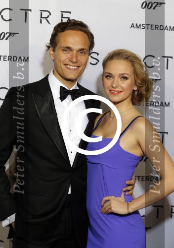 Amsterdam 28 oktober 2015
Premiere James Bond spectre in Tuschinski. Pip Pellens met vriend Pim Wessels