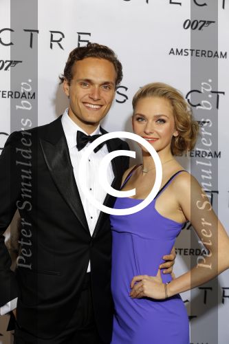 Amsterdam 28 oktober 2015
Premiere James Bond spectre in Tuschinski. Pip Pellens met vriend Pim Wessels