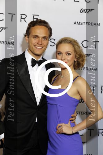 Amsterdam 28 oktober 2015
Premiere James Bond spectre in Tuschinski. Pip Pellens met vriend Pim Wessels