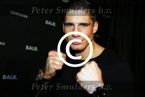 Amsterdam 29 oktober 2015 
Presentatie nieuwe samsung smart watch in samenwerking met BALR. in the harbour club.
K1 kampioen Rico Verhoeven met zijn vrouw