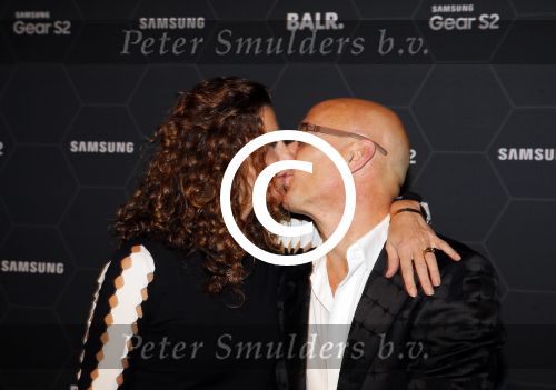 Amsterdam 29 oktober 2015 
Presentatie nieuwe samsung smart watch in samenwerking met BALR. in the harbour club.
Rob Kamphues met vriendin