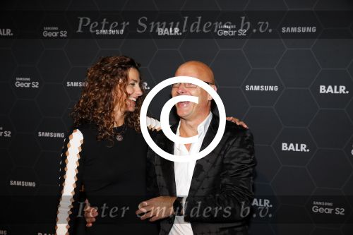 Amsterdam 29 oktober 2015 
Presentatie nieuwe samsung smart watch in samenwerking met BALR. in the harbour club.
Rob Kamphues met vriendin