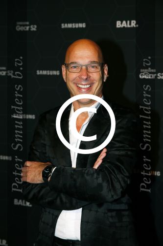 Amsterdam 29 oktober 2015 
Presentatie nieuwe samsung smart watch in samenwerking met BALR. in the harbour club.
Rob Kamphues met vriendin