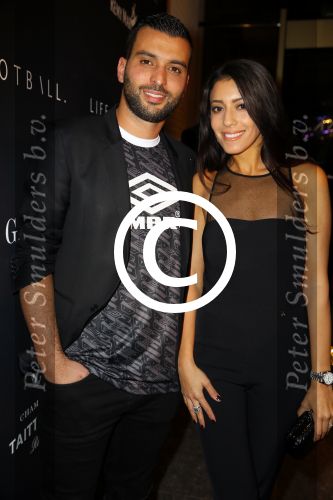 Amsterdam 9 n ovember 2015
Life after football LAF gala in het INK hotel.
Soufian Asafiati met zijn vrouw