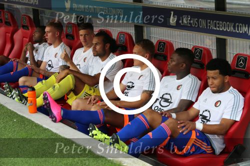 Eindhoven, 30 Augustus 2015
Kompetitie Seizoen 2015/2016
PSV-SC Feyenoord, eindstand 3-1
De reservebank van SC Feyenoord,  Warner Hahn Eljero Elia Tonny Vilhena Jens Toornstra Michiel Kramer