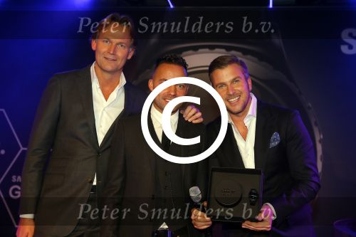 Amsterdam 29 oktober 2015 
Presentatie nieuwe samsung smart watch in samenwerking met BALR. in the harbour club.
Demy de Zeeuw met Winston Gerstanowitz en Willem Visser