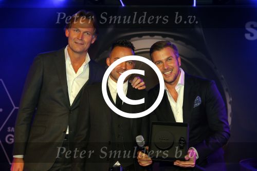 Amsterdam 29 oktober 2015 
Presentatie nieuwe samsung smart watch in samenwerking met BALR. in the harbour club.
Demy de Zeeuw met Winston Gerstanowitz en Willem Visser