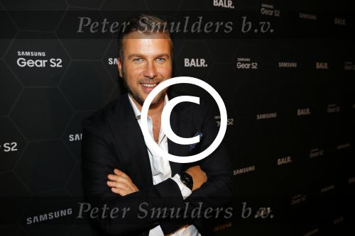 Amsterdam 29 oktober 2015 
Presentatie nieuwe samsung smart watch in samenwerking met BALR. in the harbour club.
Demy de Zeeuw met Winston Gerstanowitz
