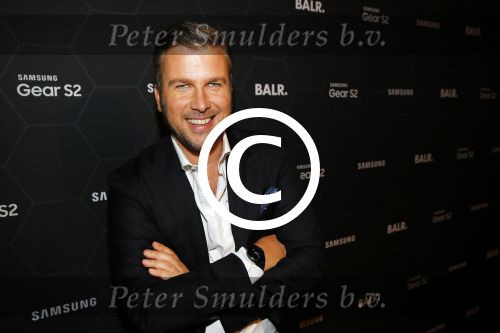 Amsterdam 29 oktober 2015 
Presentatie nieuwe samsung smart watch in samenwerking met BALR. in the harbour club.
Demy de Zeeuw met Winston Gerstanowitz