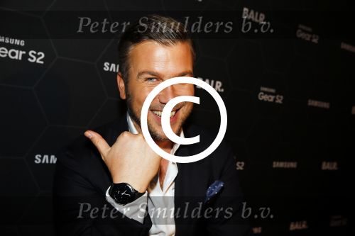 Amsterdam 29 oktober 2015 
Presentatie nieuwe samsung smart watch in samenwerking met BALR. in the harbour club.
Demy de Zeeuw met Winston Gerstanowitz