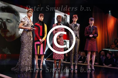 Amsterdam 25 oktober 2016
Finale Hollands Next topmodel gepresenteerd door Anouk Smulders met de finalisten Akke Marije Colette Emma en Noor. Juryleden Fred v Leer Anna Nooshin en Alek Bruessing.
