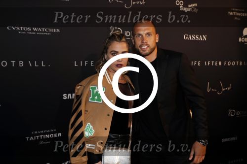 Halfweg 27 oktober 2016
Life after football LAF gala in the sugarfactory. Johnny Heitinga met zijn vroiuw Charlotte Sophie