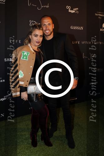 Halfweg 27 oktober 2016
Life after football LAF gala in the sugarfactory. Johnny Heitinga met zijn vroiuw Charlotte Sophie