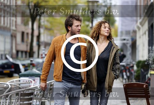 Amsterdam 6 november 2016
Katja Schuurman met haar vriend en aanstaande man Freek van  Noortwijk doen samen boodschappen