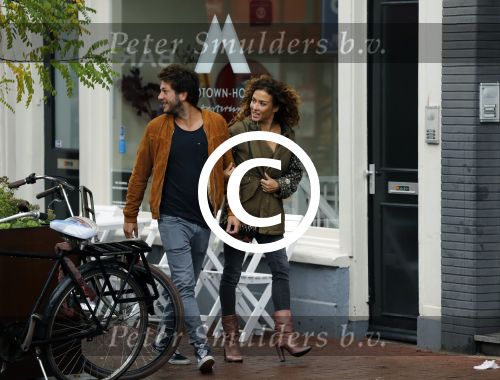 Amsterdam 6 november 2016
Katja Schuurman met haar vriend en aanstaande man Freek van  Noortwijk doen samen boodschappen