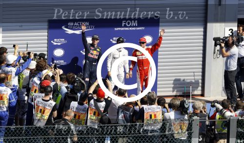 Francorchamps Spa 27 augustus 2016
F1 GP Spa Francorchamps. Max Verstappen Nico Rosberg en Kimi raikonen