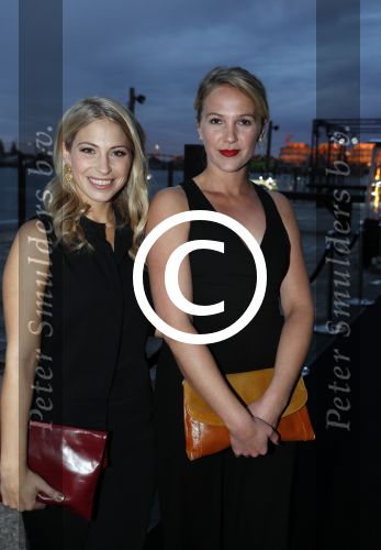 Amsterdam 8 oktober 2016
JFK Gala in the harbour club Amsterdam. Sarah Chronis met een vriendin Marit