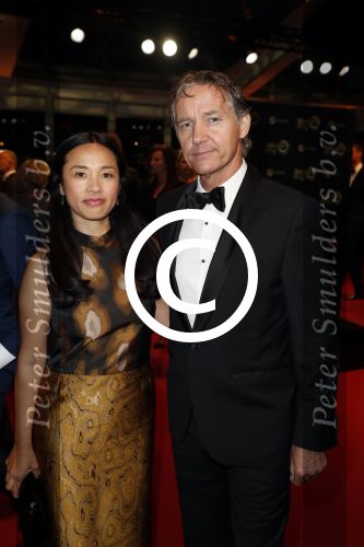 Amsterdam 13 oktober 2016
Televizierring 2016 in de heineken music Hall.
Thom Hoffman met zijn vrouw