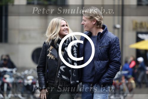 15 Oktober 2016 Thomas Berge met zijn nieuwe vriendin, zangeres Cassidy Roeks