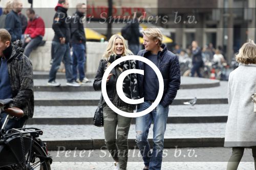 15 Oktober 2016 Thomas Berge met zijn nieuwe vriendin, zangeres Cassidy Roeks